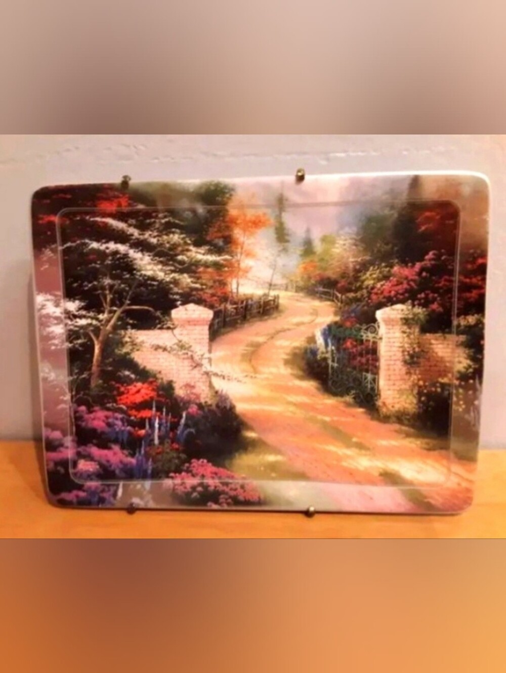 Thomas Kinkade Spring Gate Wall Art - Multicolor Plate